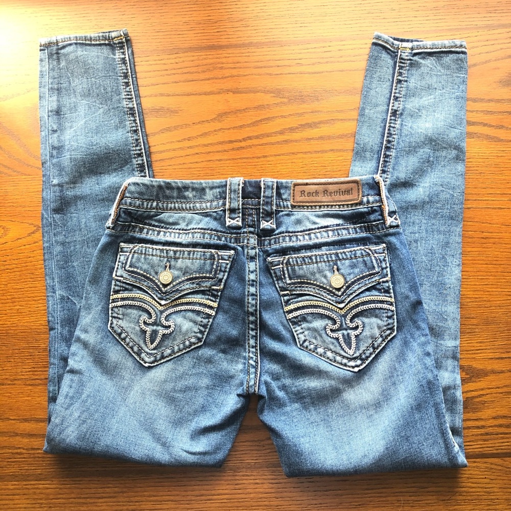 COPY - COPY - Rock Revival Raven Skinny Jeans Size 25